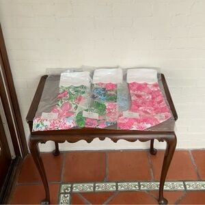 Lilly Pulitzer Pink and Green Holiday Stockings